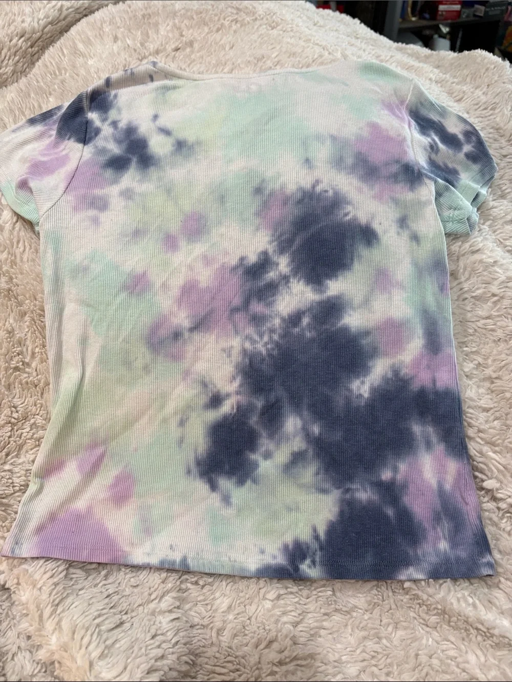 Justice Pastel Tie-Dye Keyhole Tee - Mint, Lavender, Navy